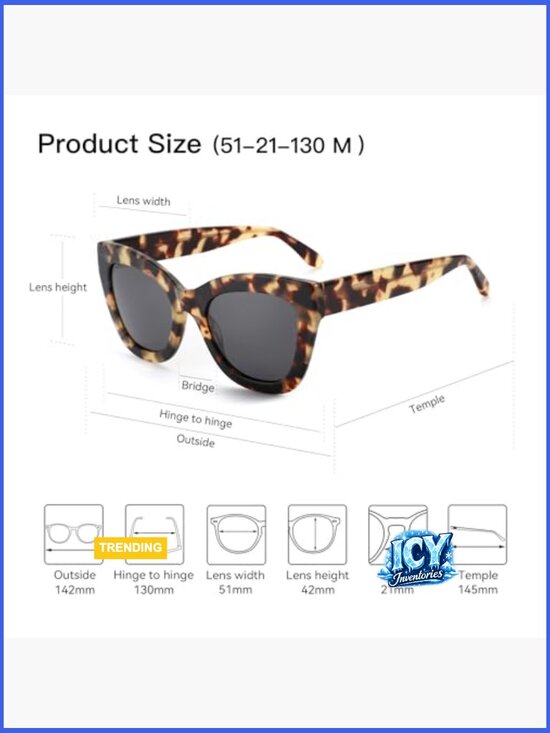 Retro Cateye Sunglasses with UV400 Polarized Protection main image 5